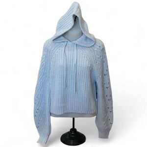 NEW Stitches + Stripes Sky Blue Women's Hooded Sweater NWT